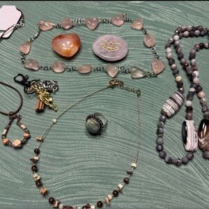 Semi-Precious Stones and Silver Jewelry Lot
